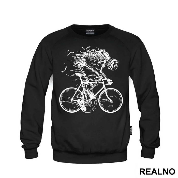 Skeleton Riding A Bike - Art