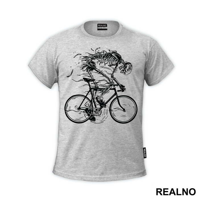 Skeleton Riding A Bike - Art