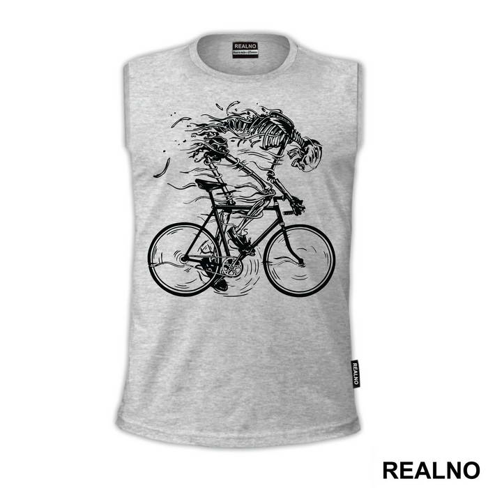 Skeleton Riding A Bike - Art