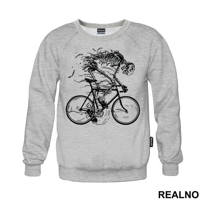 Skeleton Riding A Bike - Art