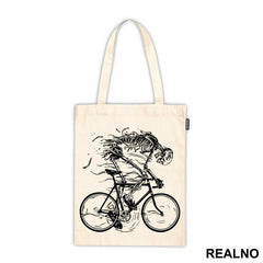 Skeleton Riding A Bike - Art