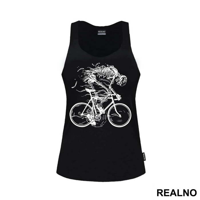 Skeleton Riding A Bike - Art