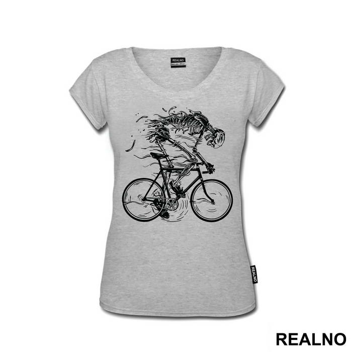 Skeleton Riding A Bike - Art