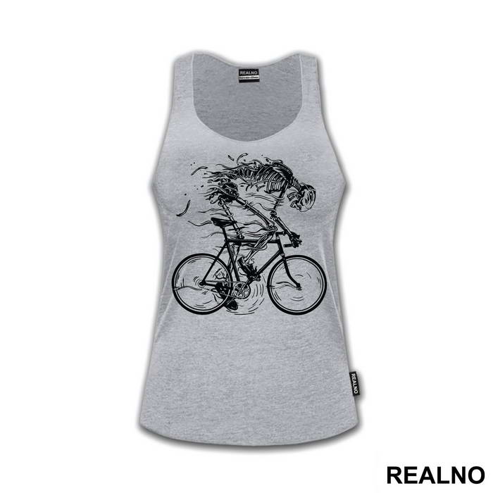 Skeleton Riding A Bike - Art