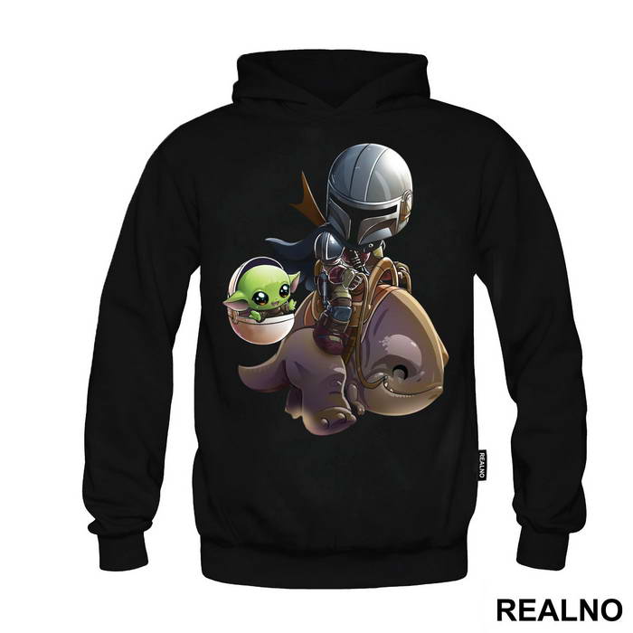Riding The Creature - Baby Yoda - Mandalorian - Star Wars