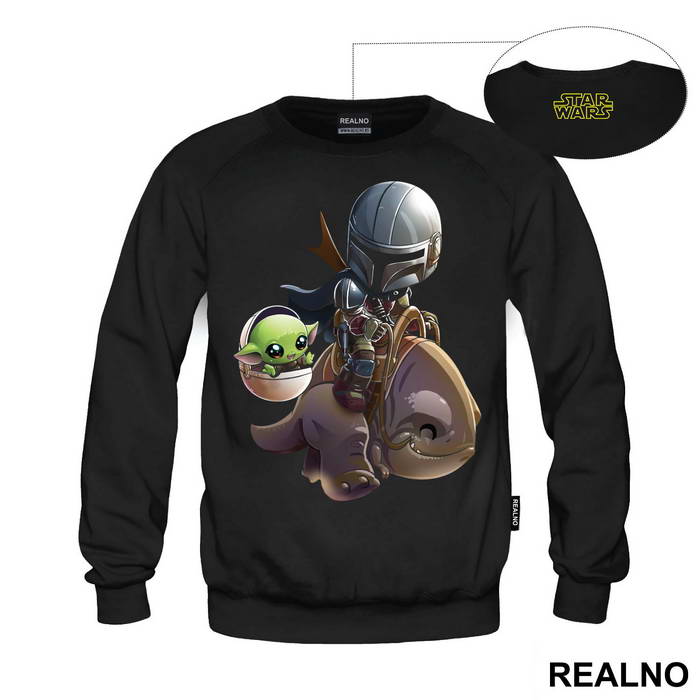 Riding The Creature - Baby Yoda - Mandalorian - Star Wars