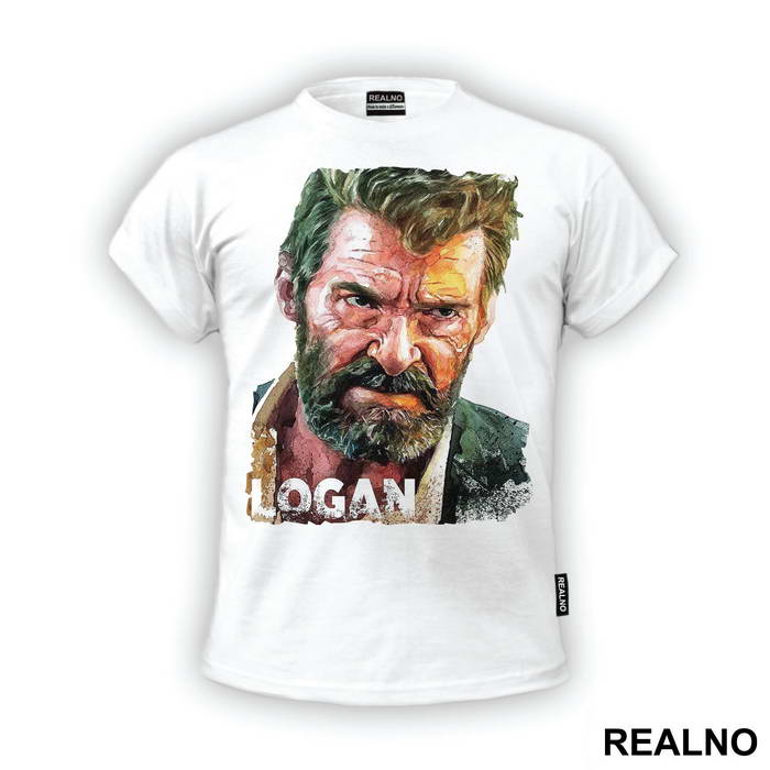 Logan Face Watercolor Painting - Wolverine