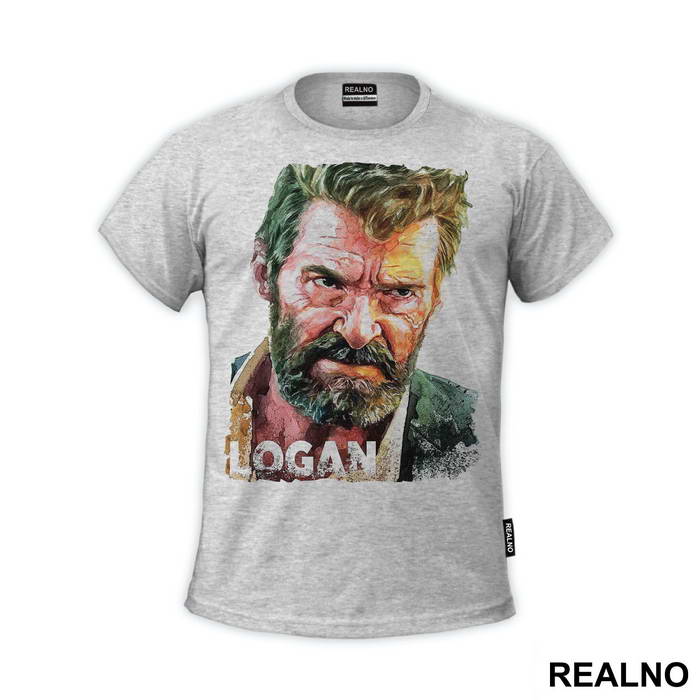 Logan Face Watercolor Painting - Wolverine