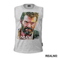 Logan Face Watercolor Painting - Wolverine