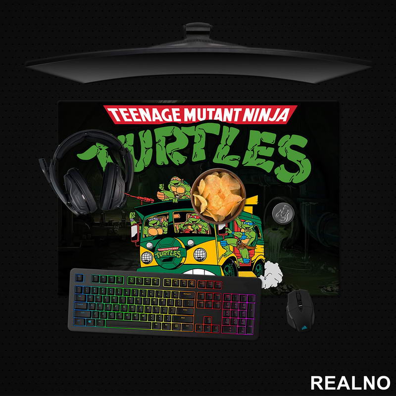 Logo And Turtle Van - Nindža Kornjače - Podmetač za sto