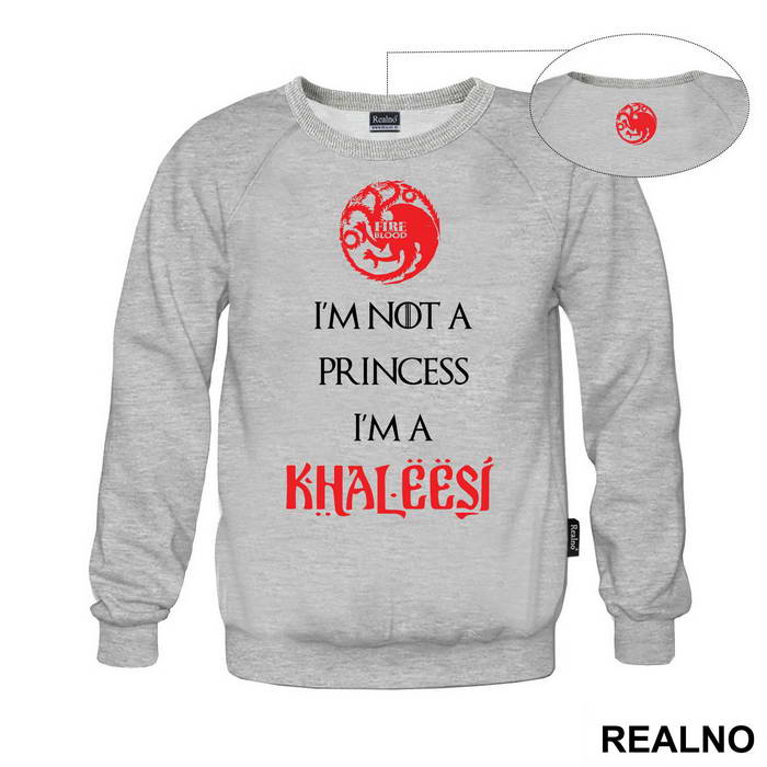 I Am Not Princess I'm Khaleesi Red - House Targaryen - Game Of Thrones - GOT - Majica