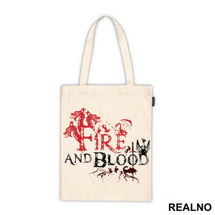 Fire And Blood - House Targaryen - Game Of Thrones - GOT - Majica