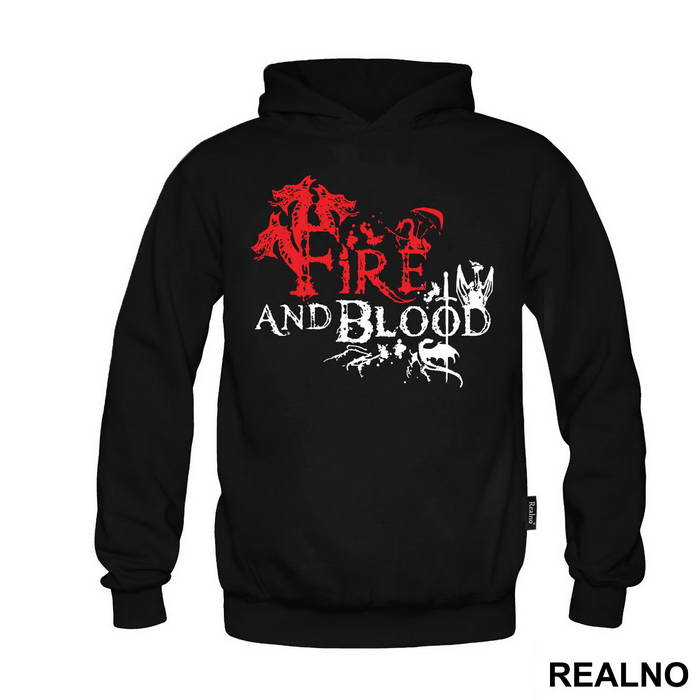 Fire And Blood - House Targaryen - Game Of Thrones - GOT - Majica