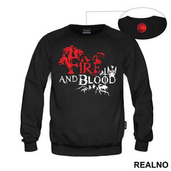 Fire And Blood - House Targaryen - Game Of Thrones - GOT - Majica