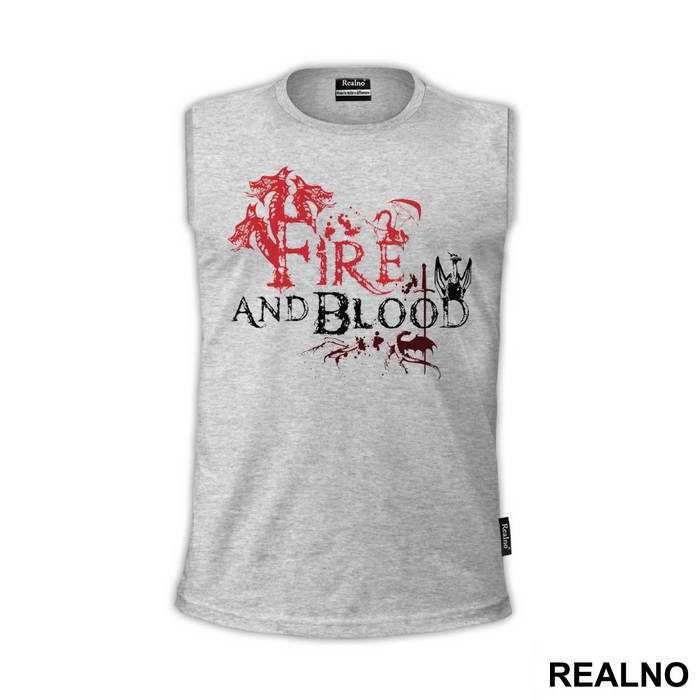 Fire And Blood - House Targaryen - Game Of Thrones - GOT - Majica