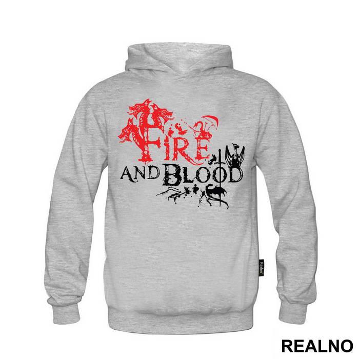 Fire And Blood - House Targaryen - Game Of Thrones - GOT - Majica