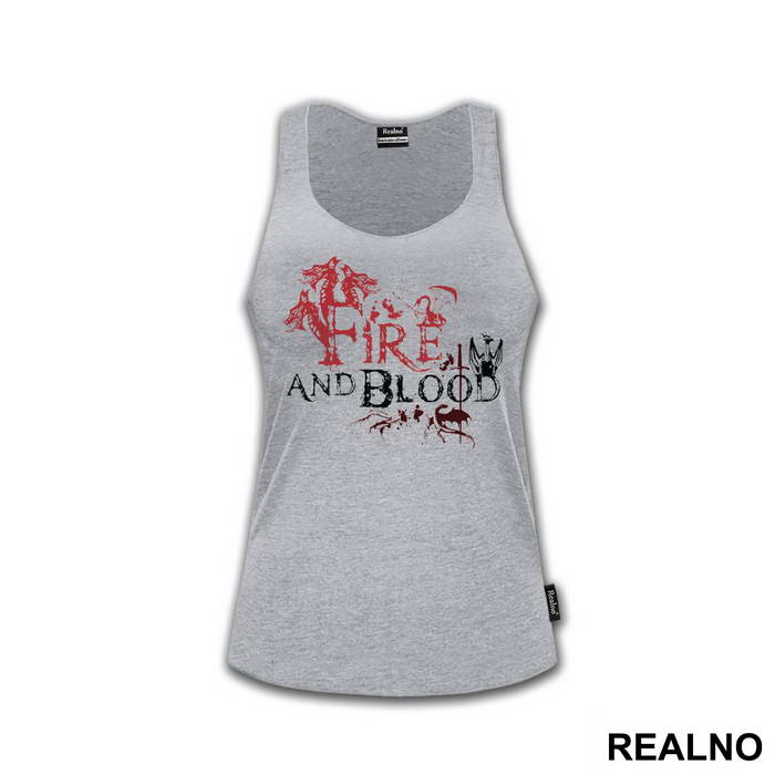 Fire And Blood - House Targaryen - Game Of Thrones - GOT - Majica
