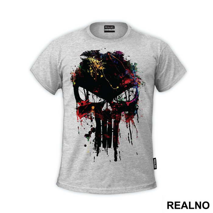 Color Splash Skull Logo - Punisher