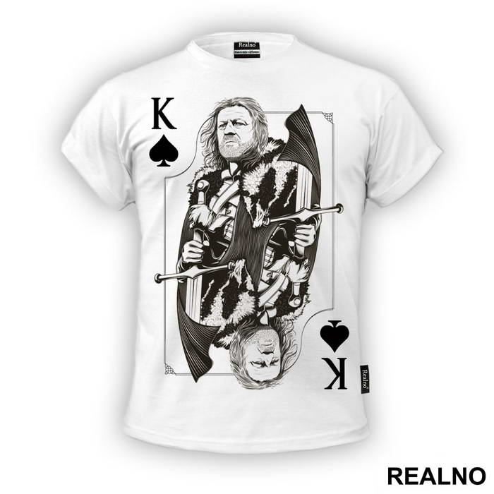 Ned Stark King Black Card - House Stark - Game Of Thrones - GOT - Majica