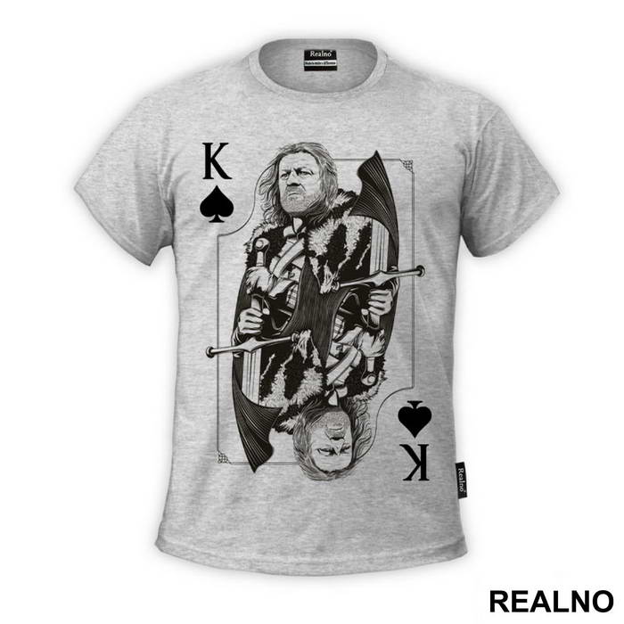 Ned Stark King Black Card - House Stark - Game Of Thrones - GOT - Majica