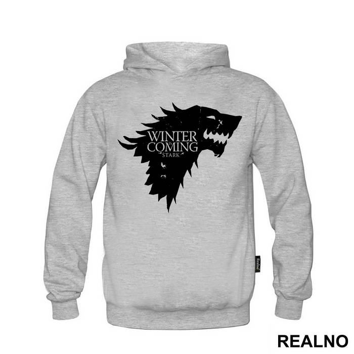 Winter Is Coming Black Dire Wolf Sigil - House Stark - Game Of Thrones - GOT - Majica