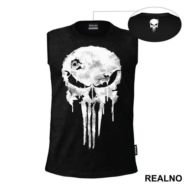 Dripping Paint Skull Logo - Punisher