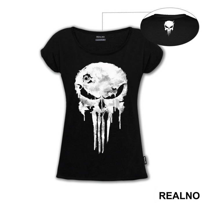 Dripping Paint Skull Logo - Punisher