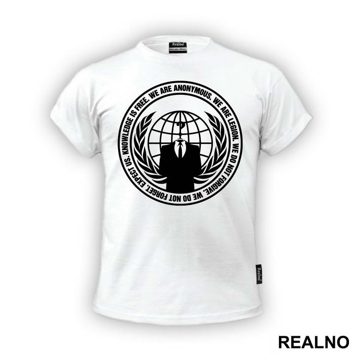 Knowledge Is Free - We Are Anonymous - We Are Legion - Internet