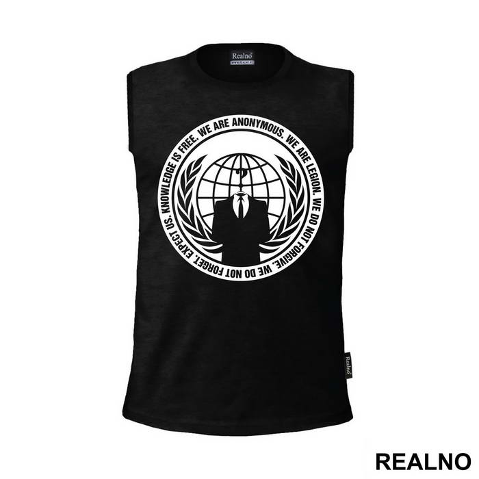 Knowledge Is Free - We Are Anonymous - We Are Legion - Internet