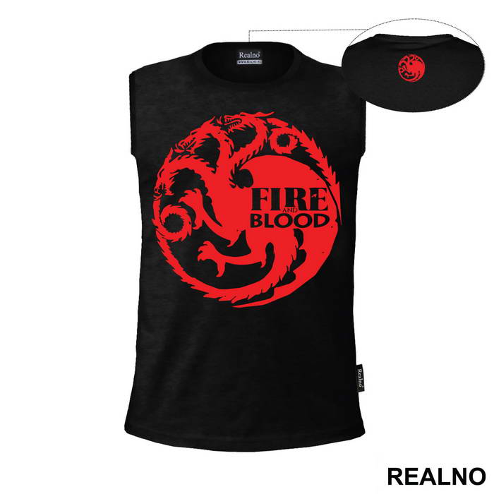 The Targaryen Sigil Fire And Blood - House Targaryen - Game Of Thrones - GOT - Majica