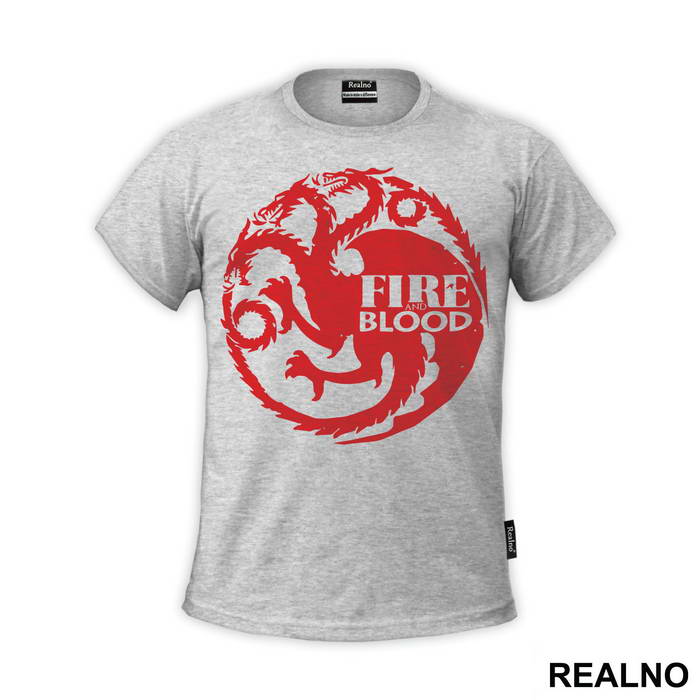 The Targaryen Sigil Fire And Blood - House Targaryen - Game Of Thrones - GOT - Majica