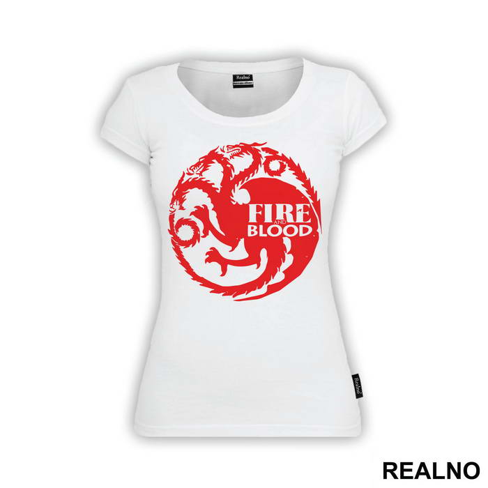 The Targaryen Sigil Fire And Blood - House Targaryen - Game Of Thrones - GOT - Majica