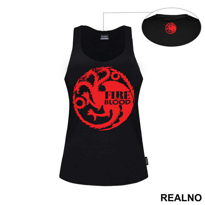 The Targaryen Sigil Fire And Blood - House Targaryen - Game Of Thrones - GOT - Majica