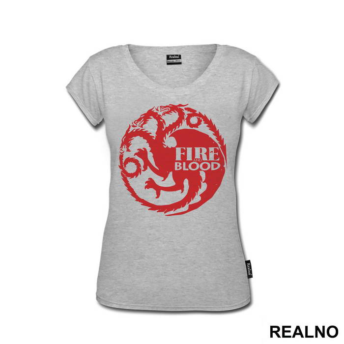 The Targaryen Sigil Fire And Blood - House Targaryen - Game Of Thrones - GOT - Majica