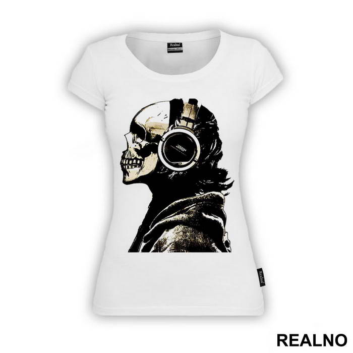 Skull With Headphones - Muzika - Majica