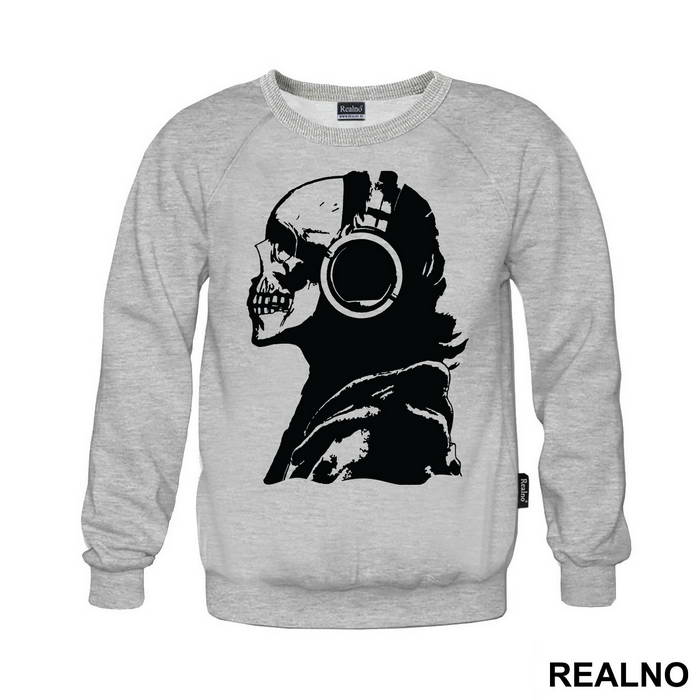 Skull With Headphones - Muzika - Majica