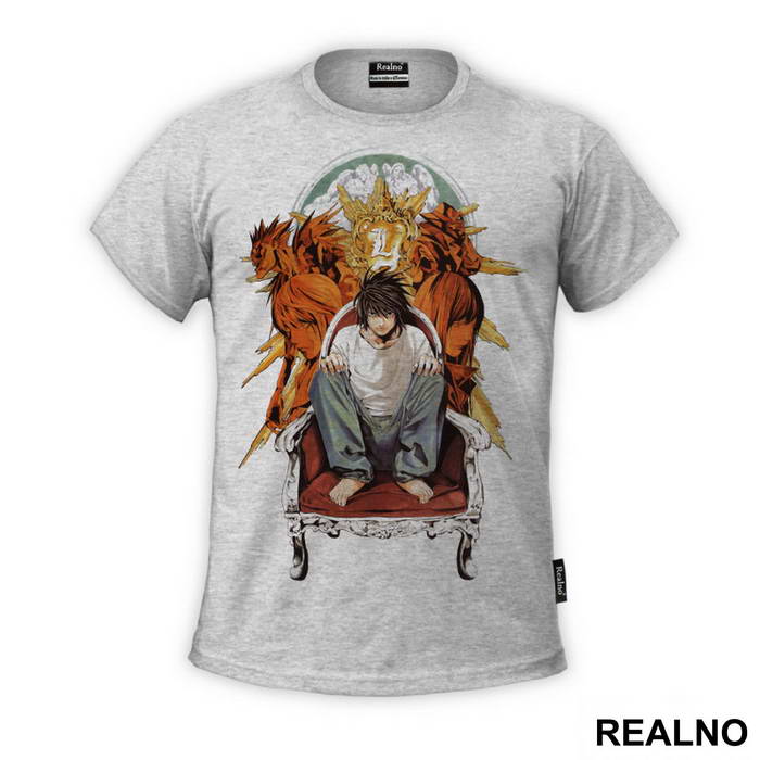 L Sitting on a Throne - Death Note