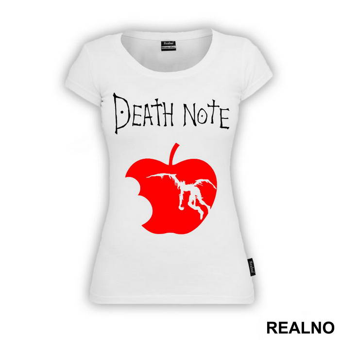 Red Apple And Logo - Death Note