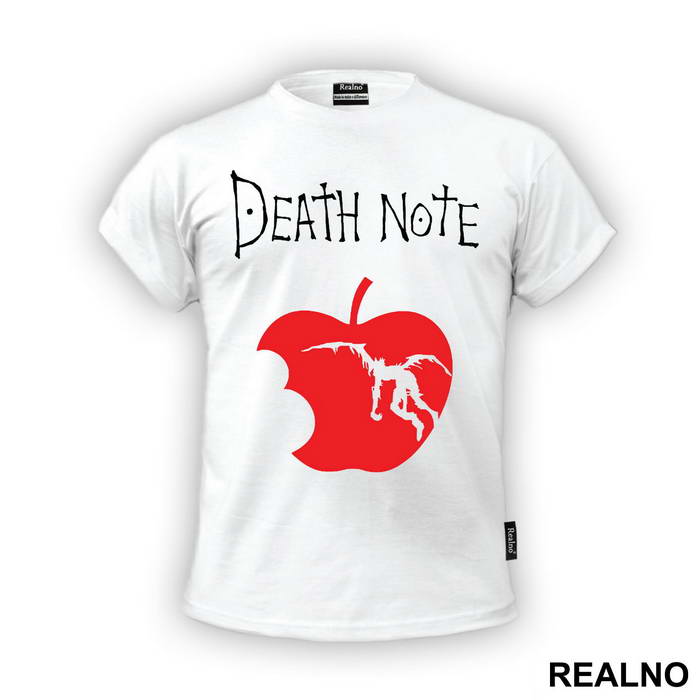 Red Apple And Logo - Death Note