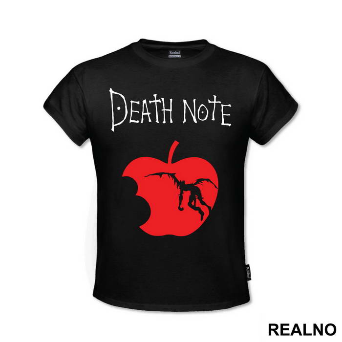 Red Apple And Logo - Death Note