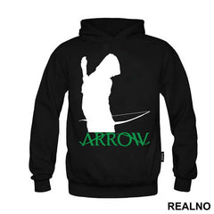 OUTLET Crni muški duks veličine M sa kapiljačom - ARW - 2148 - D