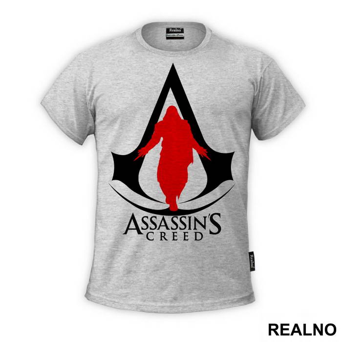 Black Logo And Red Guy - Assassin's Creed