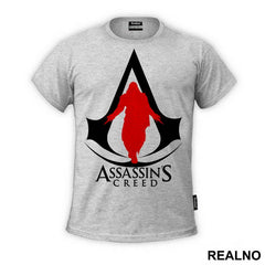 Black Logo And Red Guy - Assassin's Creed