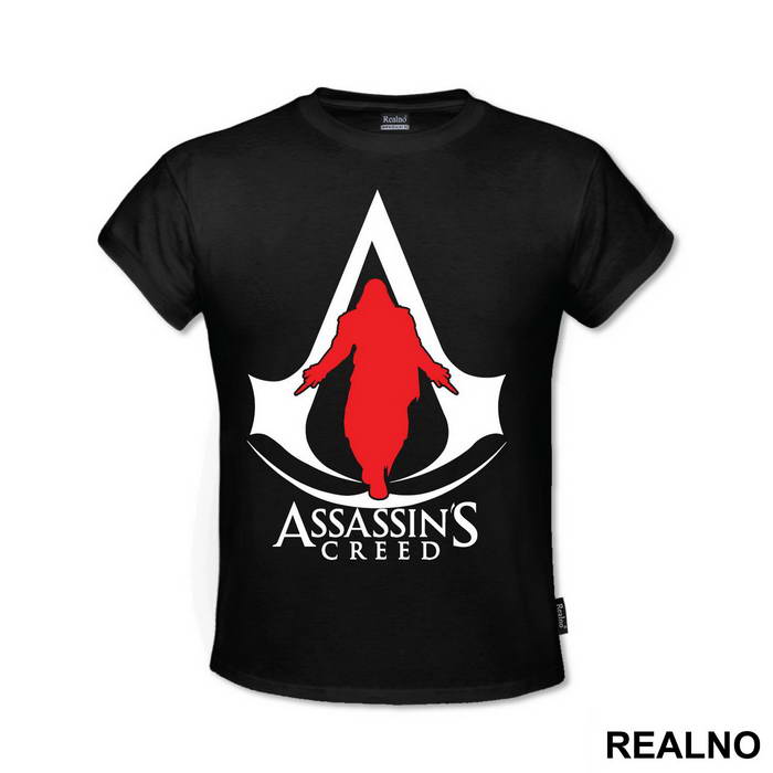 Black Logo And Red Guy - Assassin's Creed