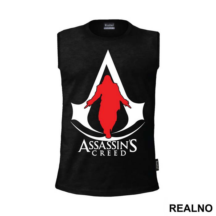 Black Logo And Red Guy - Assassin's Creed