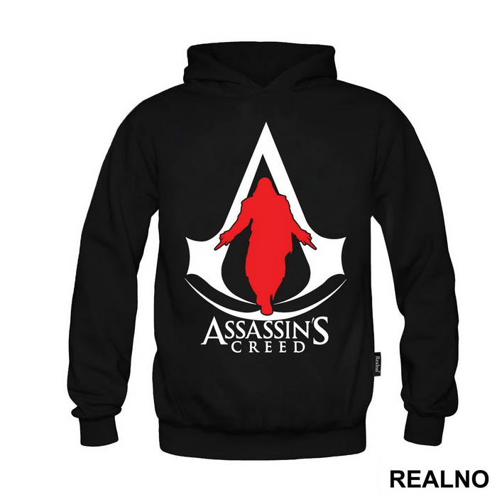 Black Logo And Red Guy - Assassin's Creed