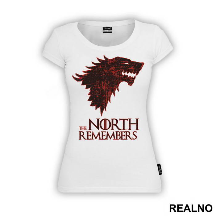 The North Remembers Black And Red Dire Wolf - House Stark - Game Of Thrones - GOT - Majica