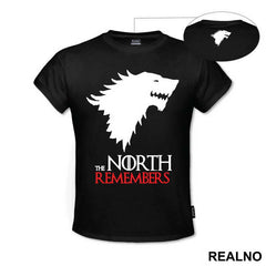 The North Remembers Black And Red Dire Wolf - House Stark - Game Of Thrones - GOT - Majica