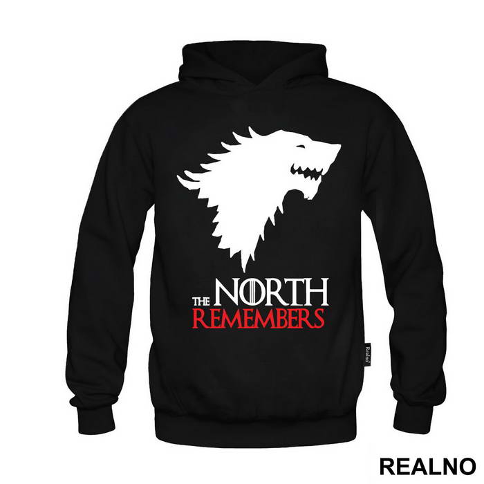 The North Remembers Black And Red Dire Wolf - House Stark - Game Of Thrones - GOT - Majica