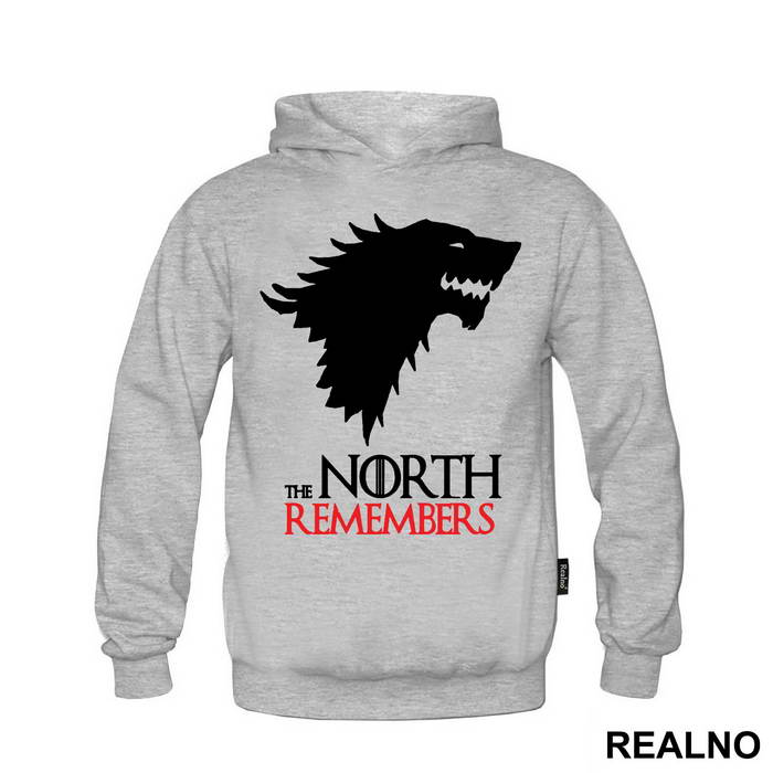 The North Remembers Black And Red Dire Wolf - House Stark - Game Of Thrones - GOT - Majica